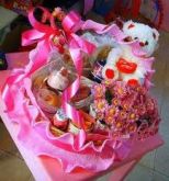cesta rosa